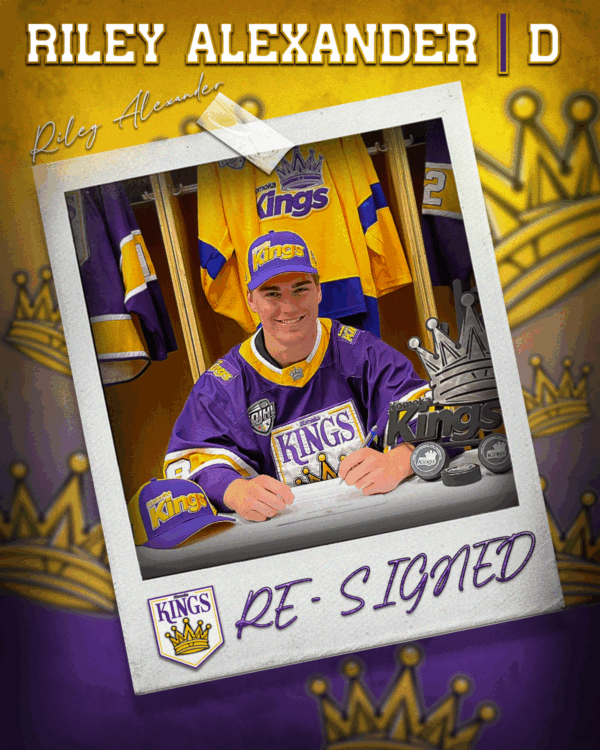 Defenceman Riley Alexander Re-Signs with Kings